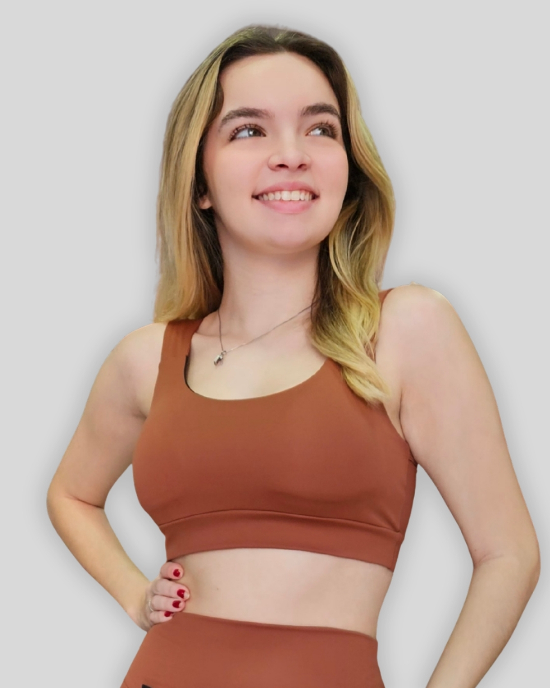 Top Poliamida lisa