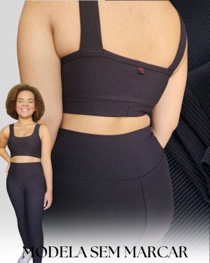 Alternative view of Legging Canelada Preto