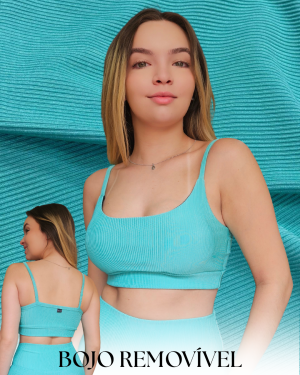 Top Canelado Verde Menta