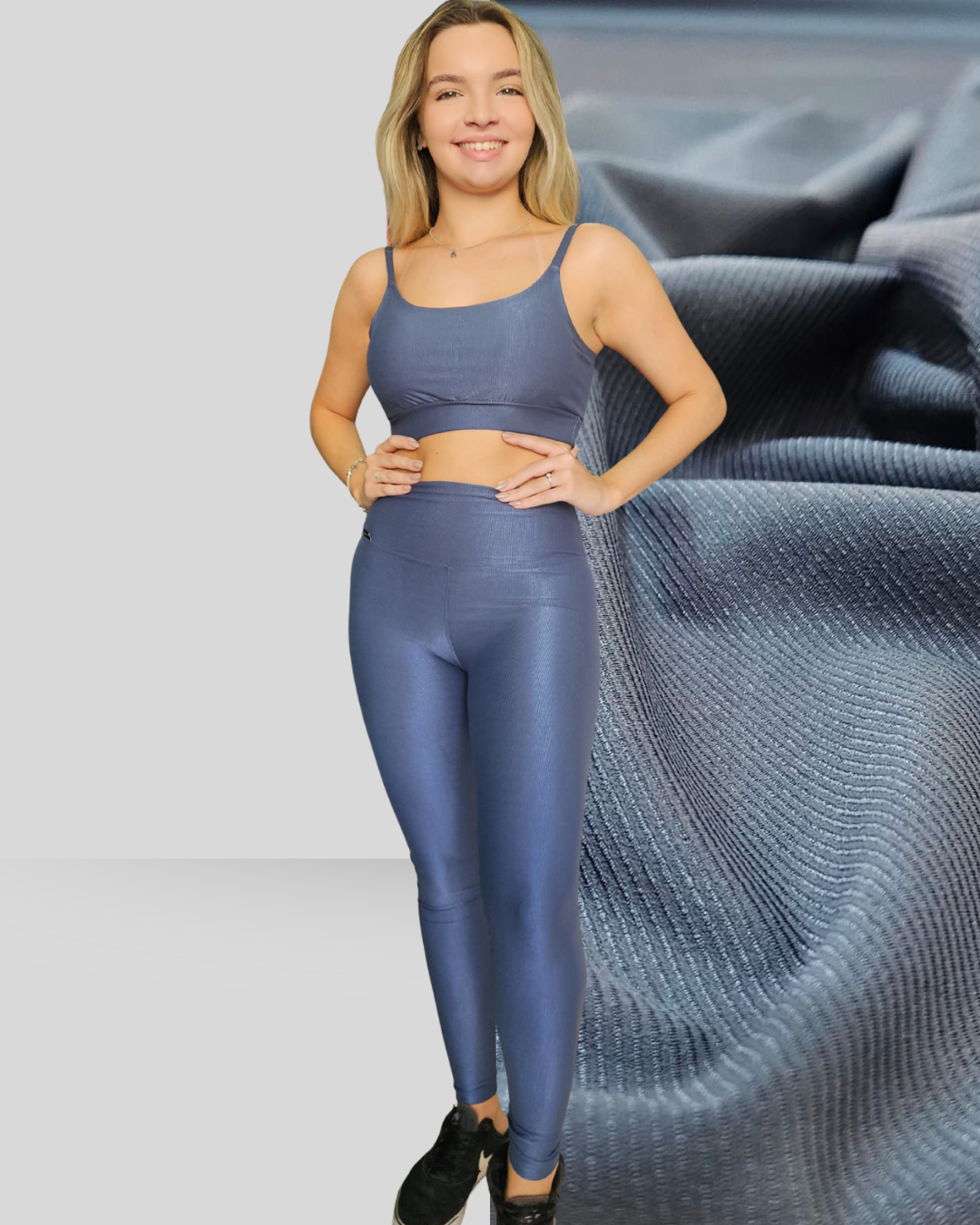 Legging em Poliamida Microcanelada