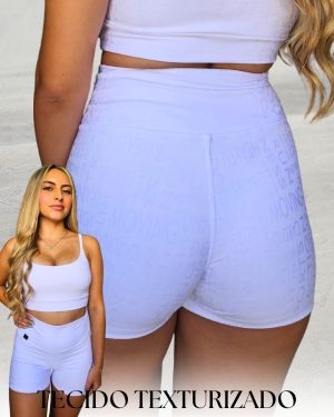 Shorts Texturizado Branco