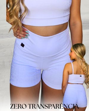 Alternative view of Shorts Texturizado Branco