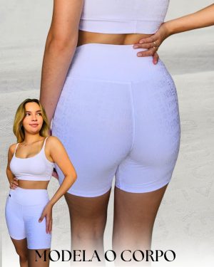 Alternative view of Meia Coxa Texturizado Branco