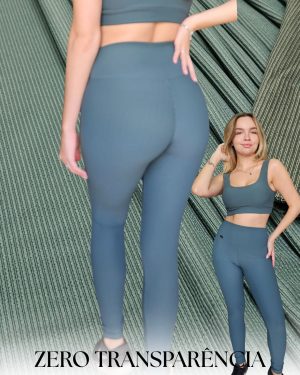 Legging Canelado Verde Floresta