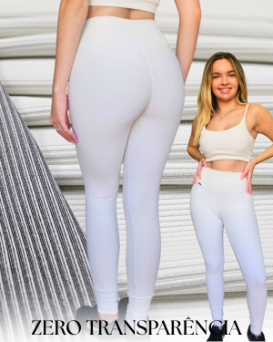 Legging Canelado Off White