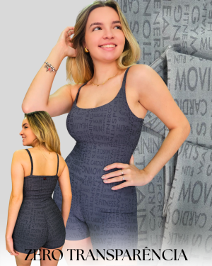 Macaquinho Texturizado Cinza