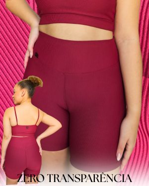 Meia coxa Canelado Rouge