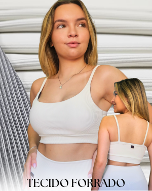 Top Canelado Off White