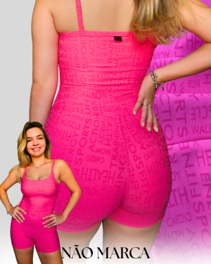 Macaquinho Texturizado Rosa