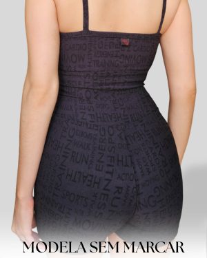 Alternative view of Macaquinho Jacquard Lux Preto