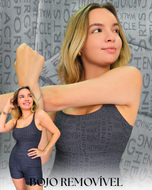 Alternative view of Macaquinho Texturizado Cinza