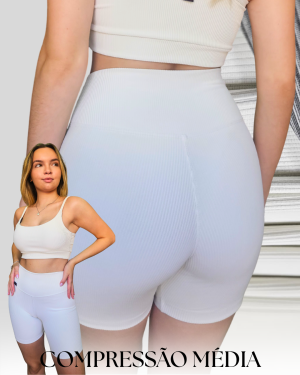 Alternative view of Meia Coxa Canelado Off White