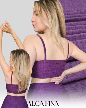Alternative view of Top Texturizado Roxo