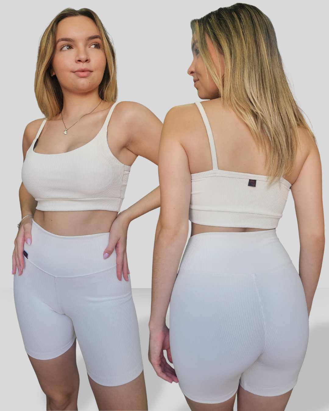 Meia Coxa Canelado Black-Out Paris Off White - Imagem 2