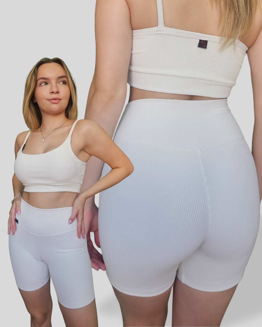 Meia Coxa Canelado Black-Out Paris Off White - Imagem 3