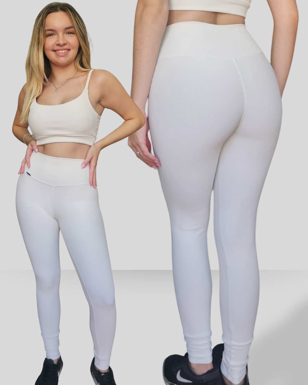 Legging Canelado Black-Out Paris Off White - Imagem 3