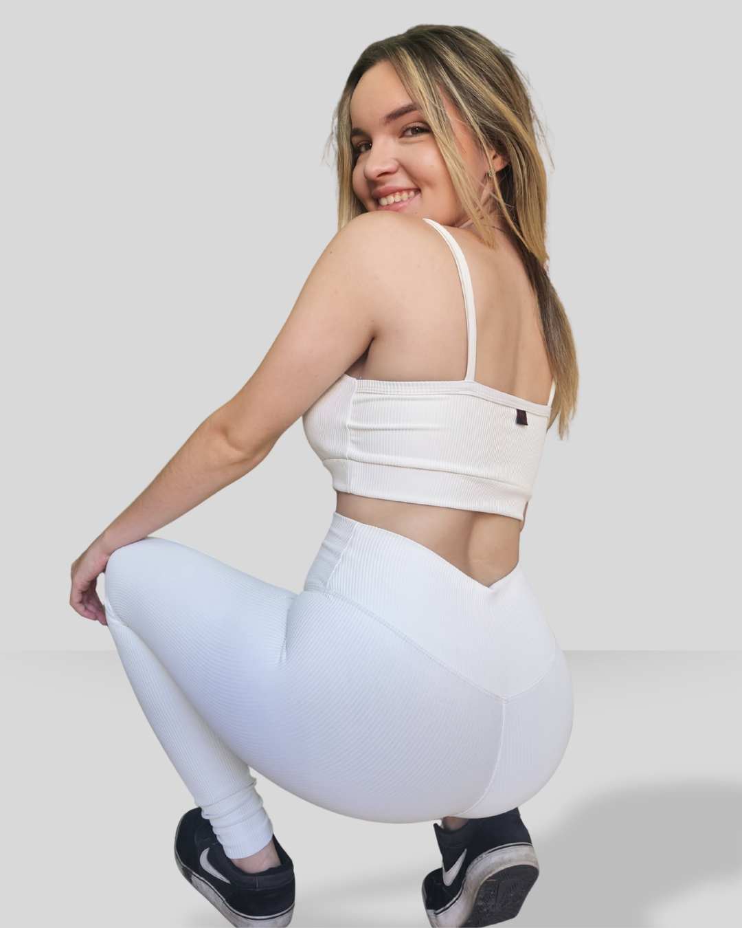 Legging Canelado Black-Out Paris Off White - Imagem 2