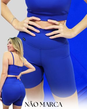 Meia Coxa Lisa Azul Royal
