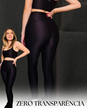 Alternative view of Legging Microcanelada Preto