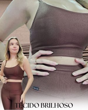 Alternative view of Top Microcanelado Marrom