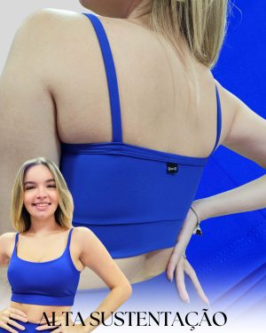 Alternative view of Top Liso Azul Royal