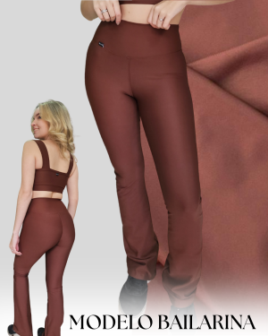 Legging Flare Marrom Ganache