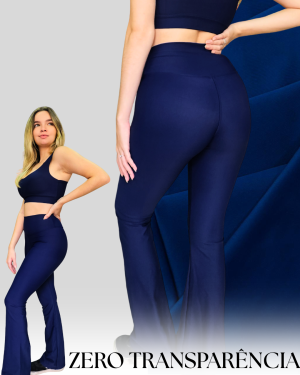Legging Flare Azul Marinho