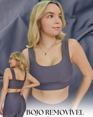 Top Liso Cinza