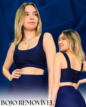 Top Liso Azul Marinho
