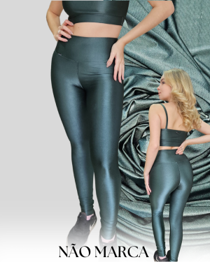 Alternative view of legging Microcanelado Power Verde Floresta