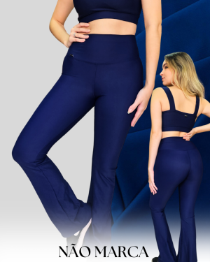 Alternative view of Legging Flare Azul Marinho
