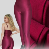Legging Microcanelado Bordo