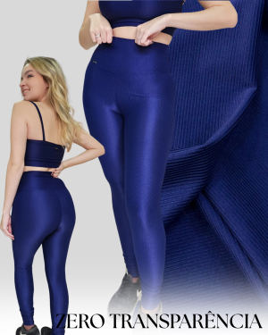 Legging Microcanelado Azul Marinho