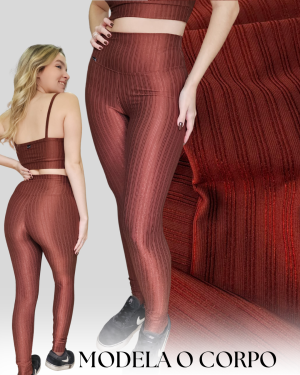 Alternative view of Legging Texturizada com Brilho