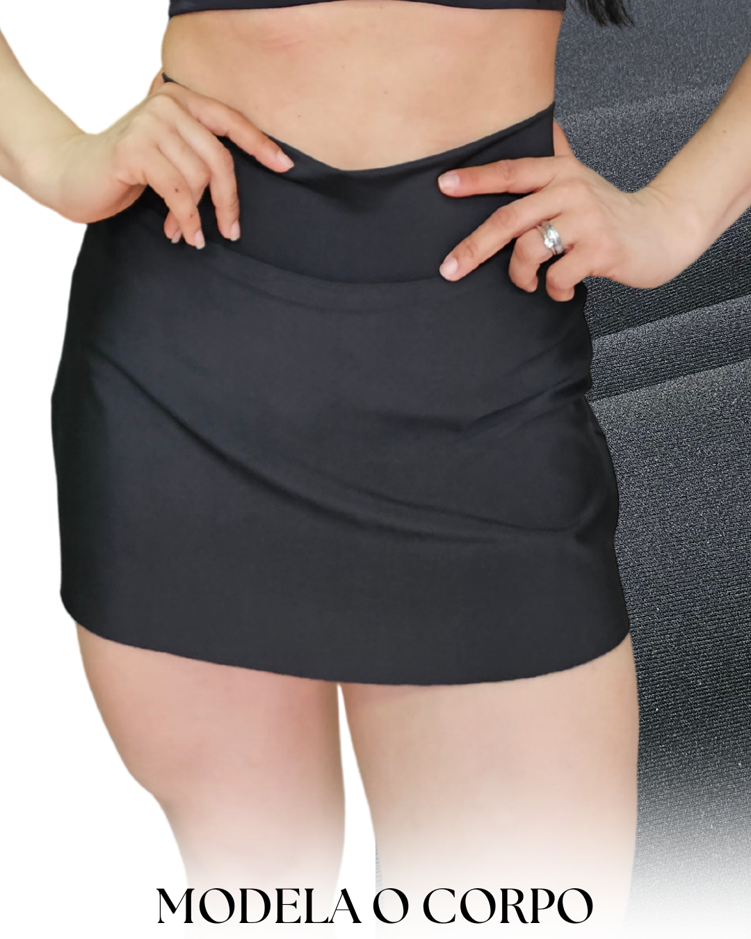 Shorts Saia Básico Liso - Imagem 8