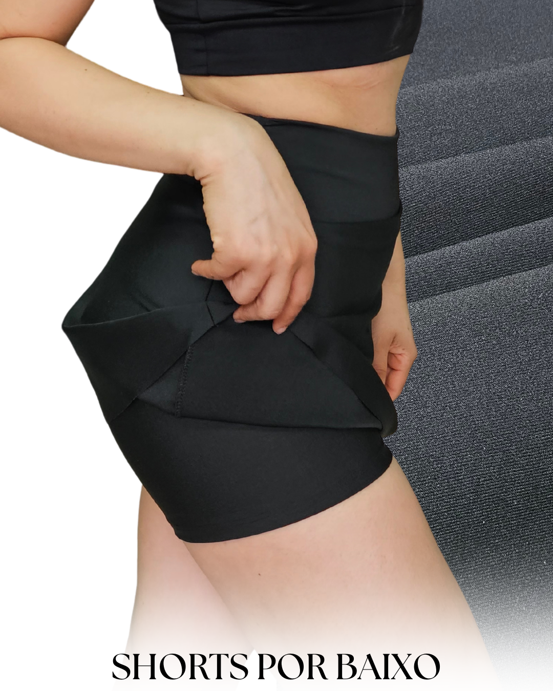 Shorts Saia Básico Liso - Imagem 7