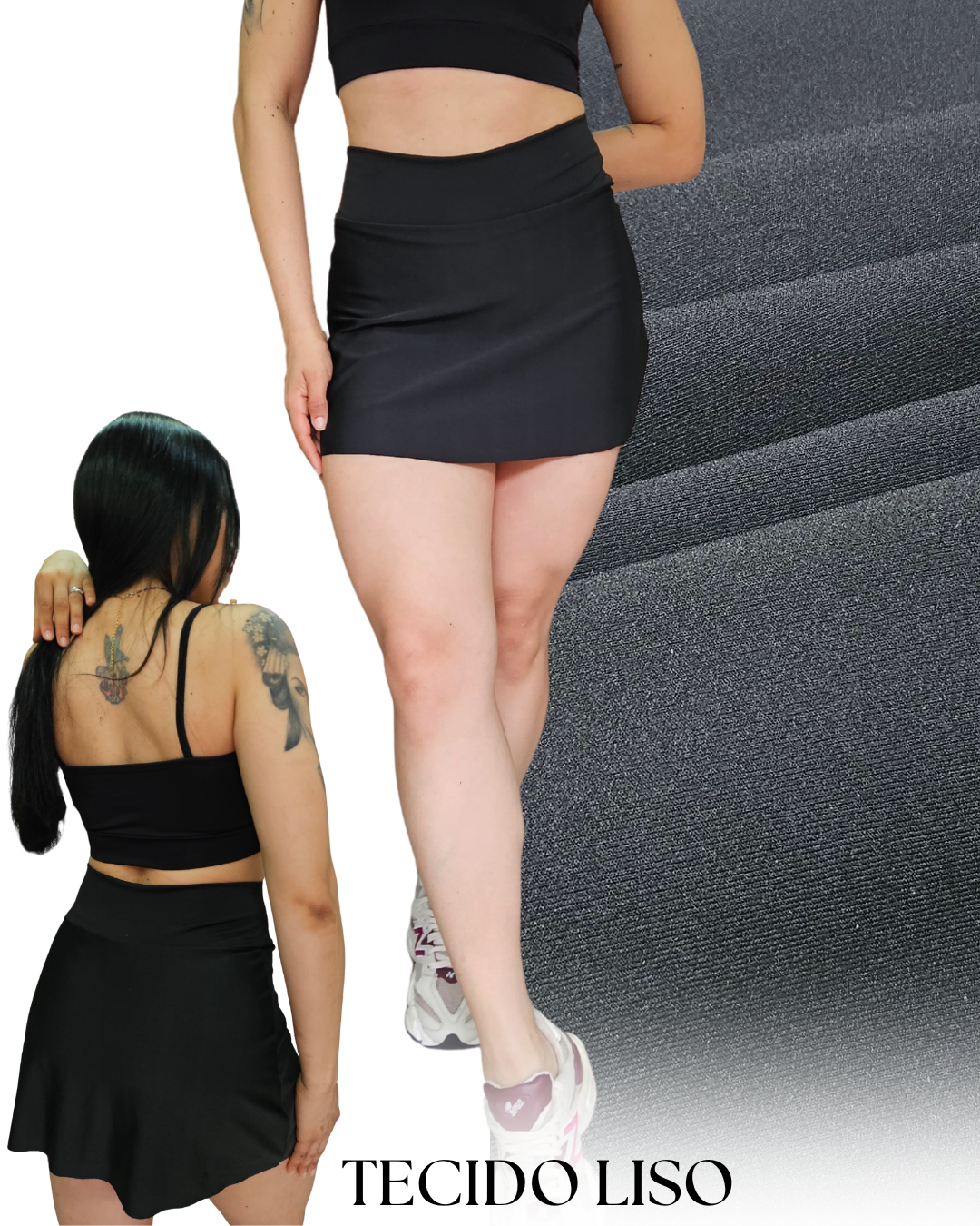 Shorts Saia Básico Liso - Imagem 9