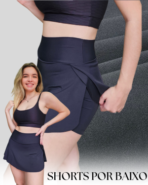 Shorts Saia Básico Liso curto