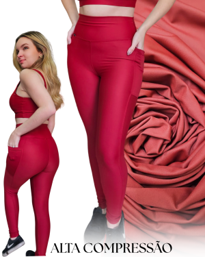 Alternative view of Legging com Bolso Vermelha
