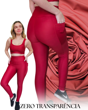 Legging com Bolso Vermelha