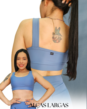Alternative view of Top em Poliamida Aerobic Power Azul Jeans